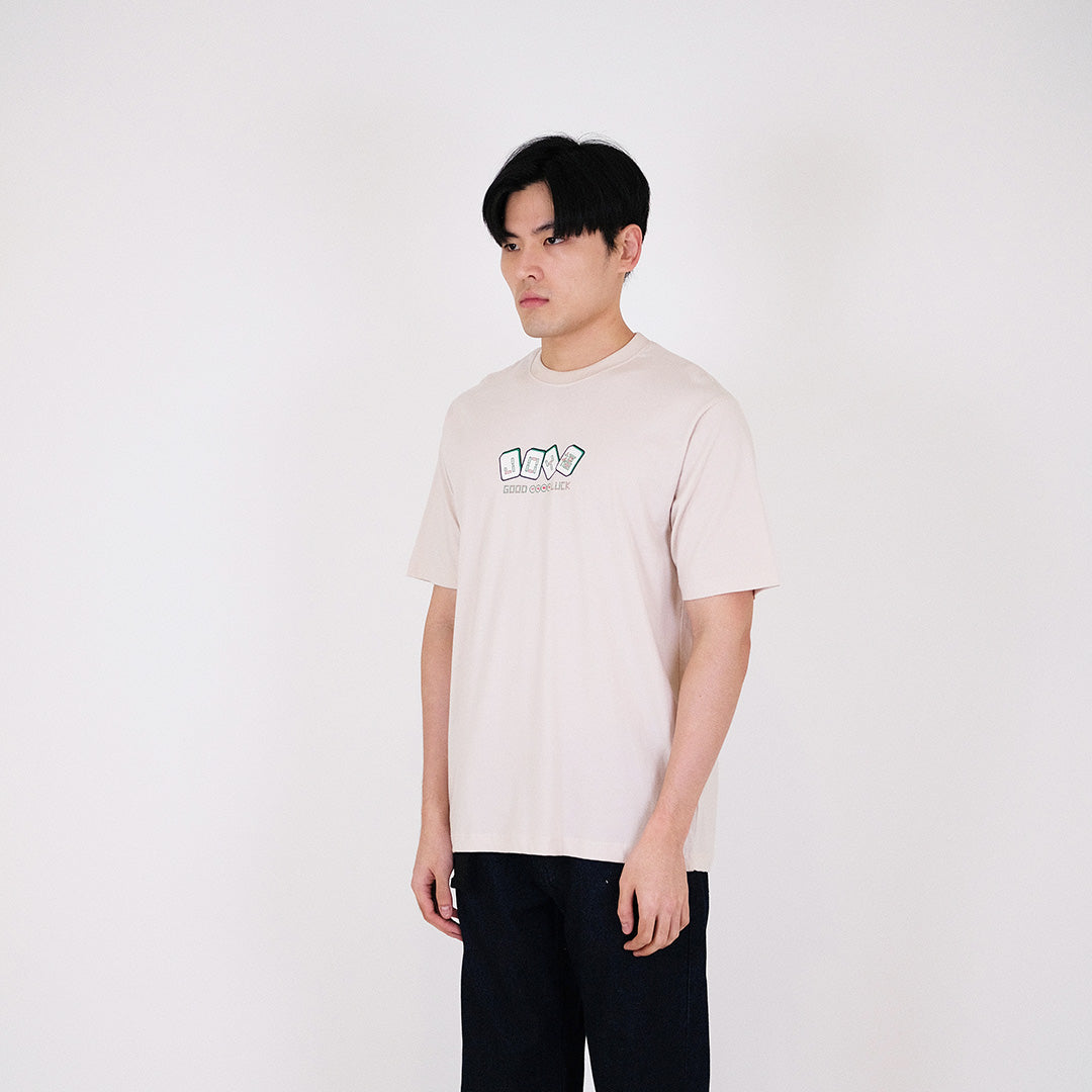 Men Graphic Tee - Sand - SM2312142A
