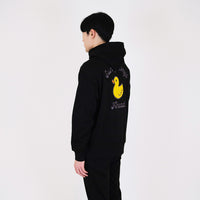Men Embroidery Oversized Hoodie - Black - SM2312182D