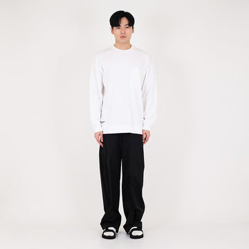 Men Oversized Long Sleeve Top - Off White - SM2312190A