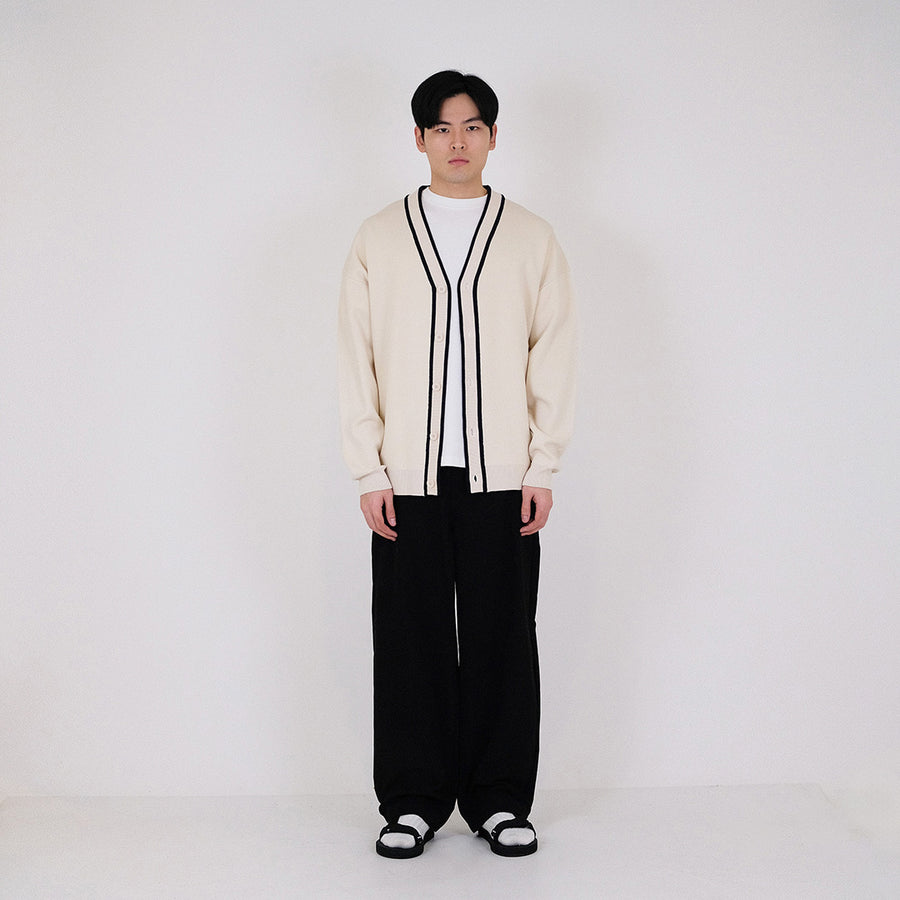 Men Oversized Cardigan - Sand - SM2312192A