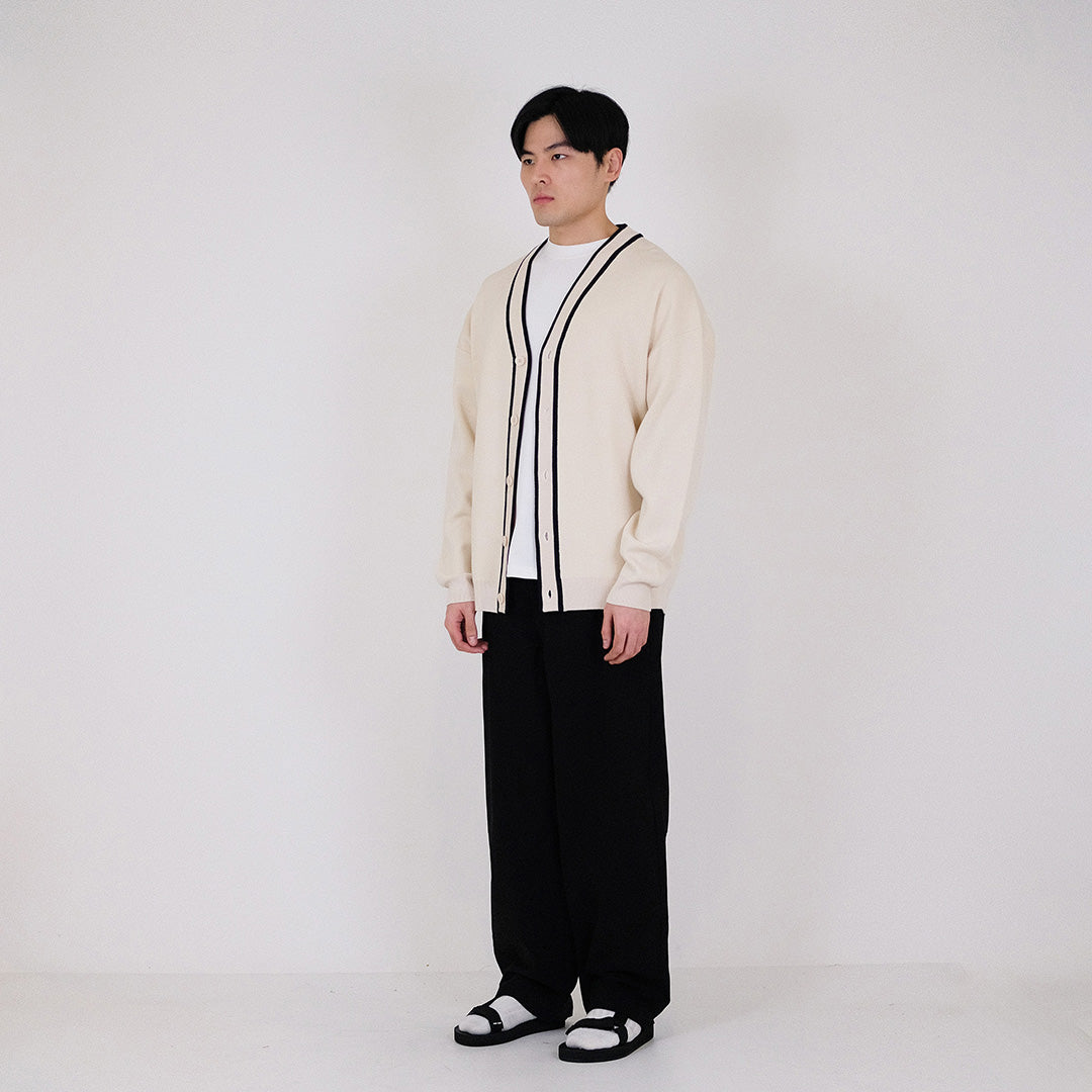 Men Oversized Cardigan - Sand - SM2312192A