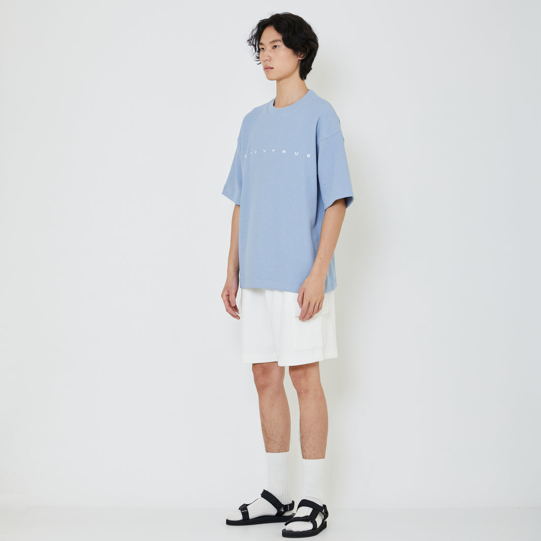 Men Oversized Waffle Knit Top - SM2401007