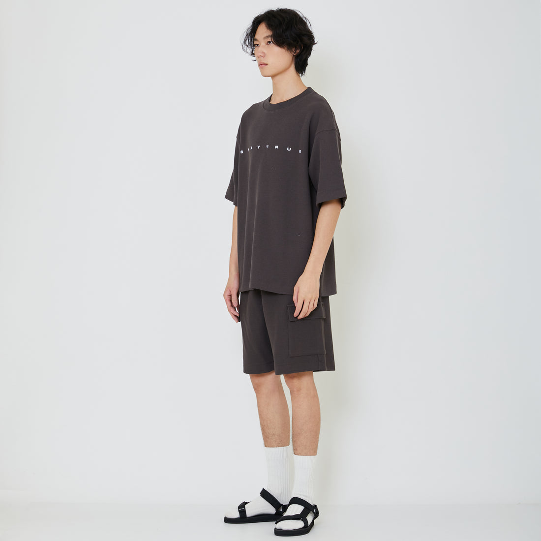 Men Oversized Waffle Knit Top - SM2401007