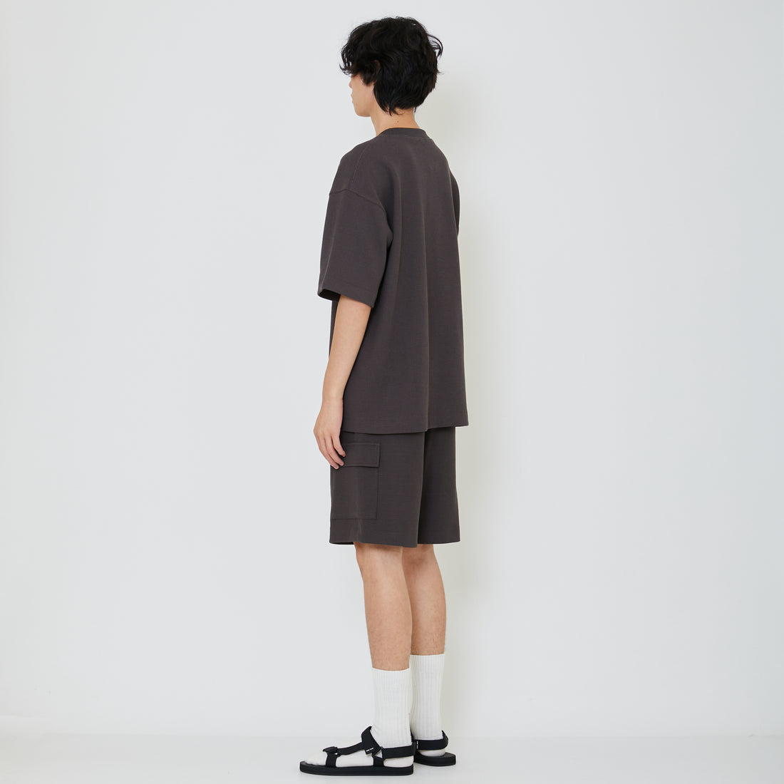 Men Oversized Waffle Knit Top - SM2401007