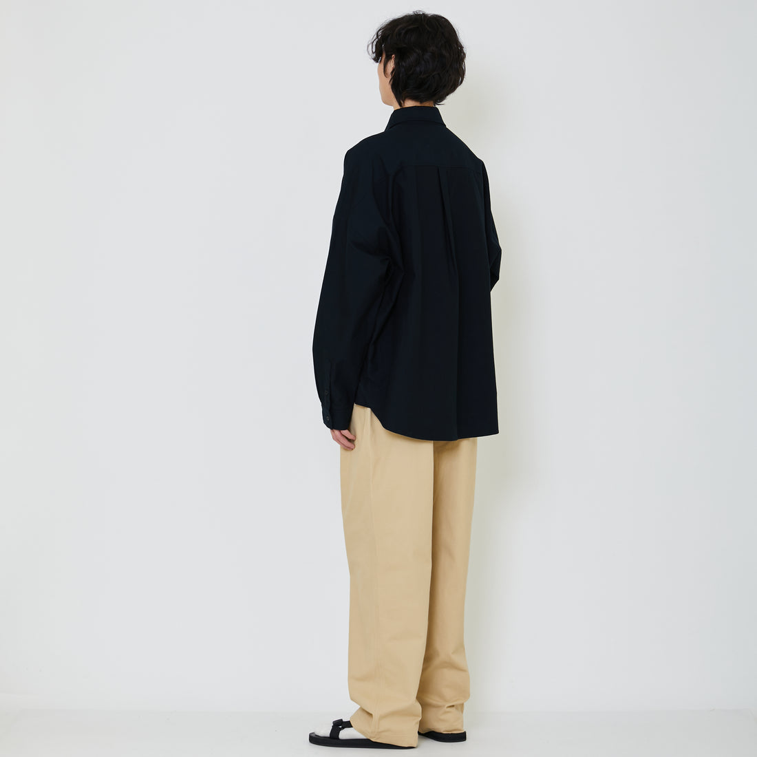 Men Oversized Shirt - Black - SM2401013C