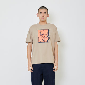 Men Graphic Tee - Khaki - SM2401066B