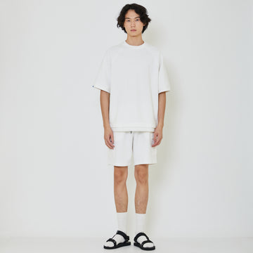 Men Oversized Pique Top - Off White - SM2402024A