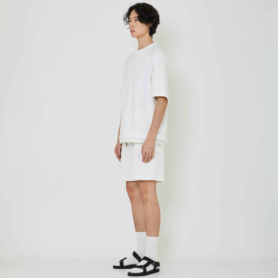 Men Oversized Pique Top - Off White - SM2402024A