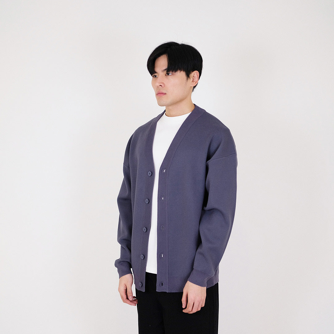 Men Oversized Cardigan - Metal - SM2402029B