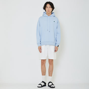 Men Embroidery Oversized Hoodie - Light Blue - SM2402030B