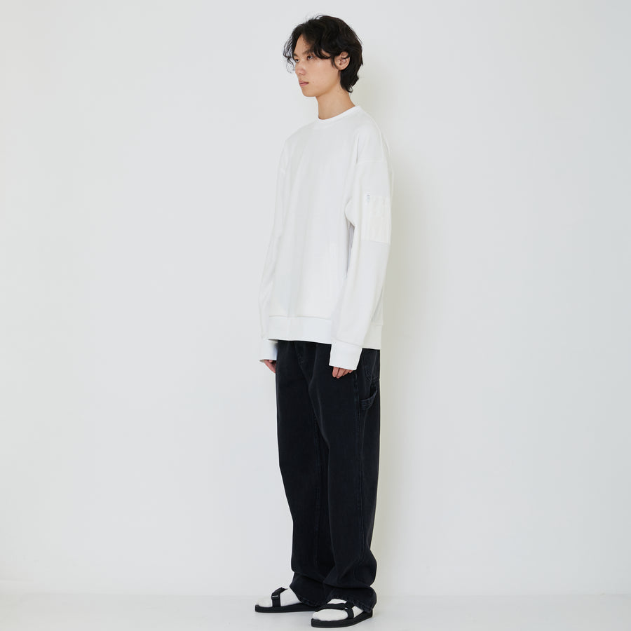 Men Oversized Sweatshirt - Off White - SM2402031A