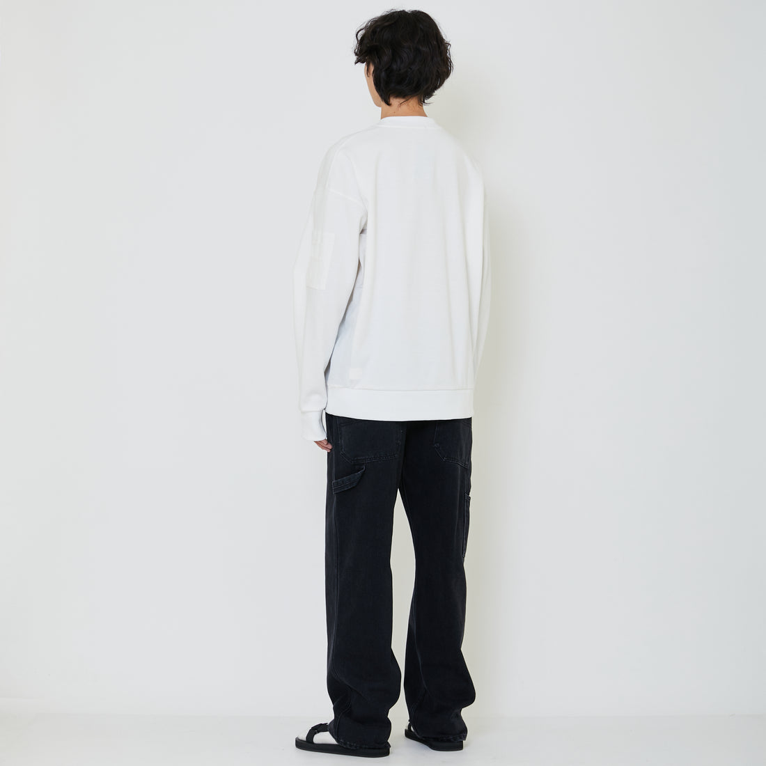 Men Oversized Sweatshirt - Off White - SM2402031A