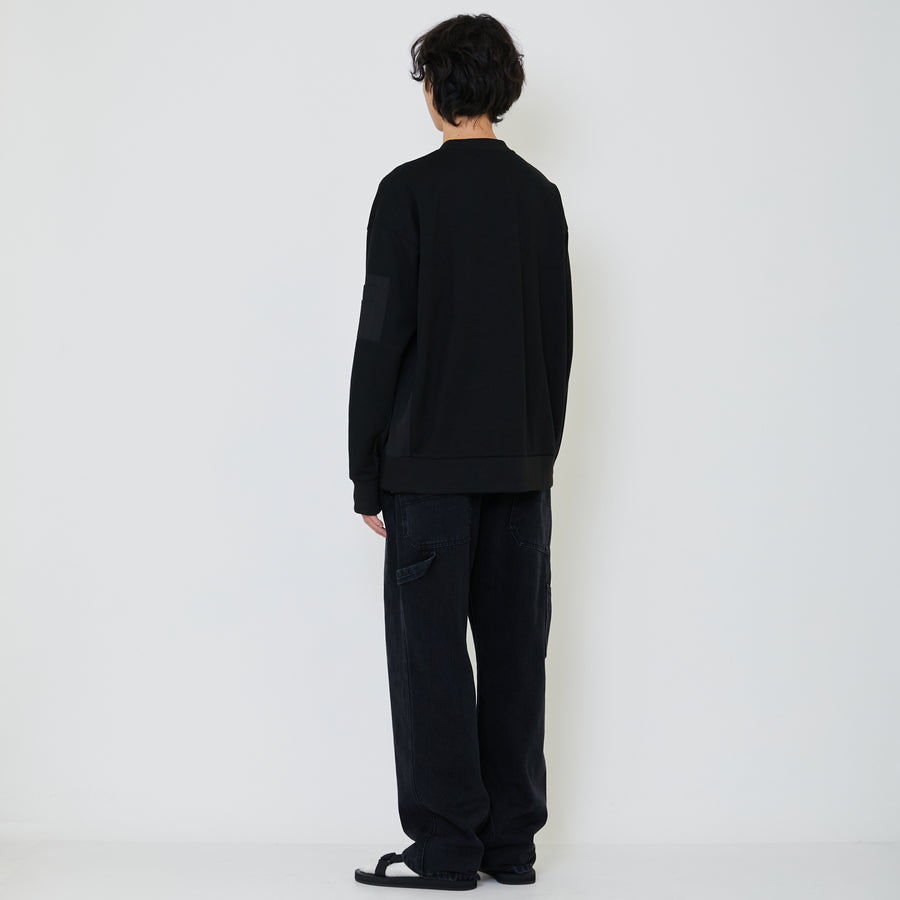 Men Oversized Sweatshirt - Black - SM2402031C