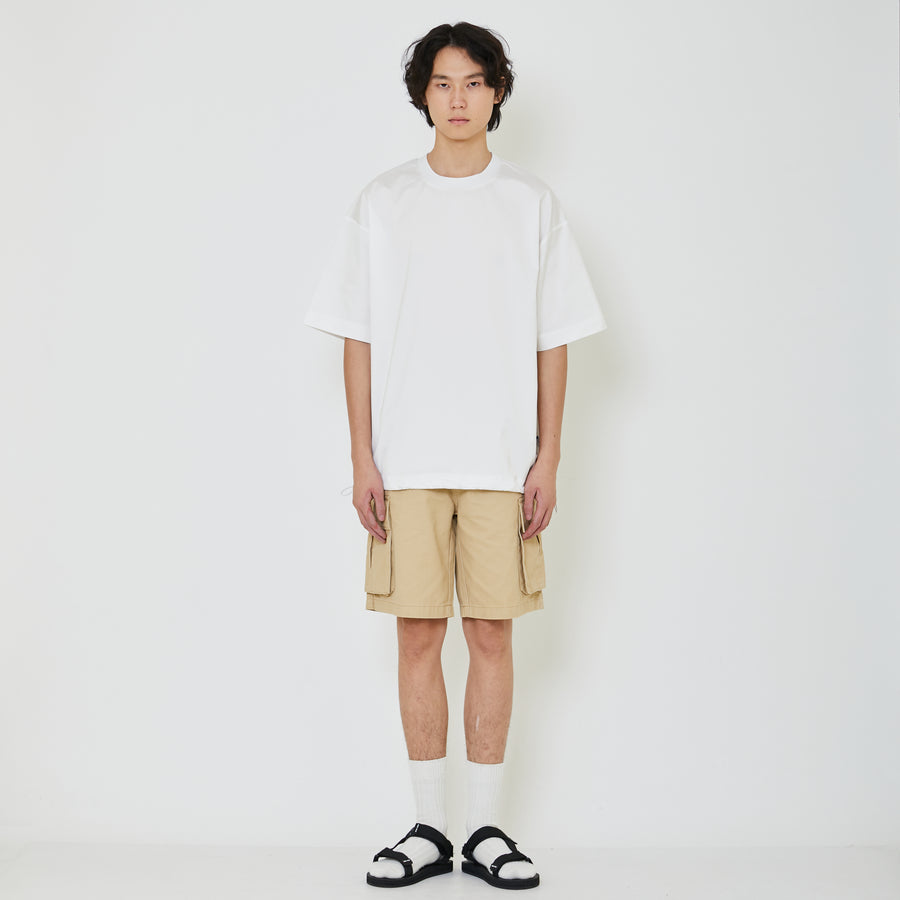 Men Oversized Top - Off White - SM2402032A