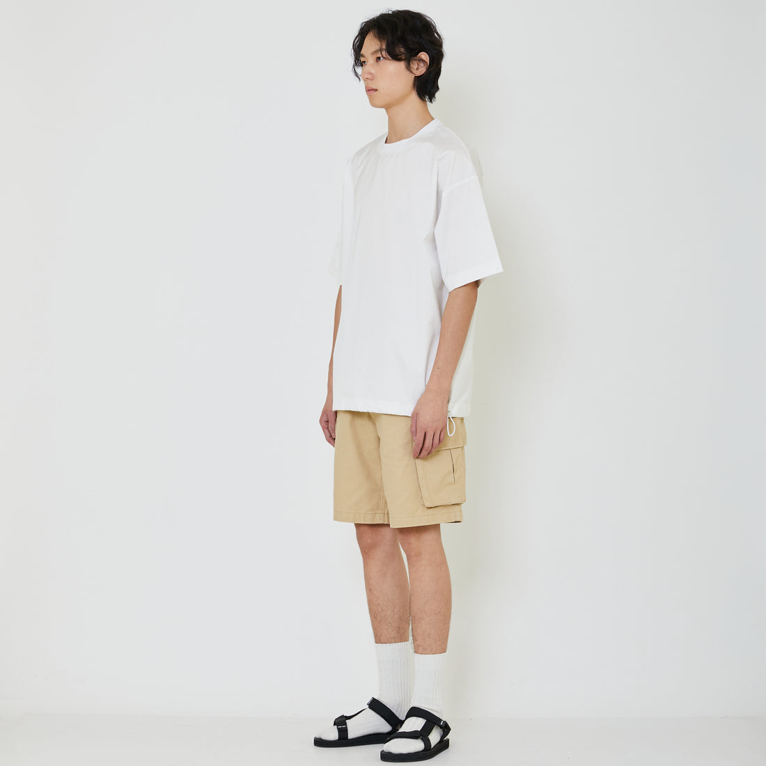 Men Oversized Top - Off White - SM2402032A