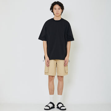 Men Oversized Top - Black - SM2402032B