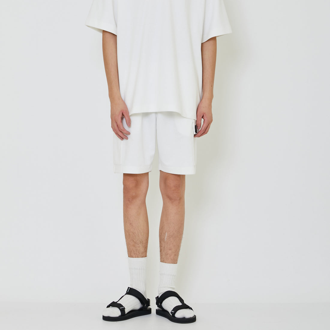 Men Cargo Shorts - Off White - SM2402033A