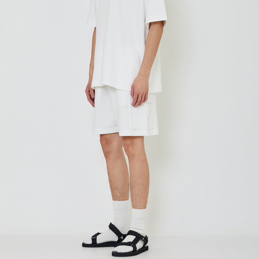 Men Cargo Shorts - Off White - SM2402033A