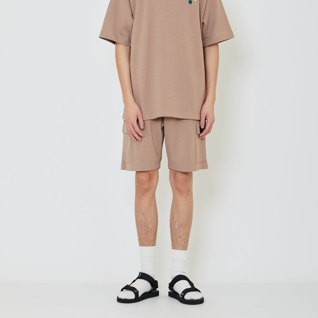 Men Cargo Shorts - Khaki - SM2402033B