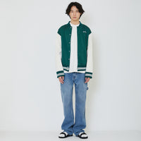 Men Oversized Varsity Jacket - Green - SM2402036B