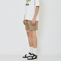 Men Twill Board Shorts - Khaki - SM2402037A