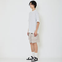 Men Oversized Stripe Sweater - Off White - SM2403043A