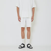 Men Pique Shorts - Off White - SM2403046A