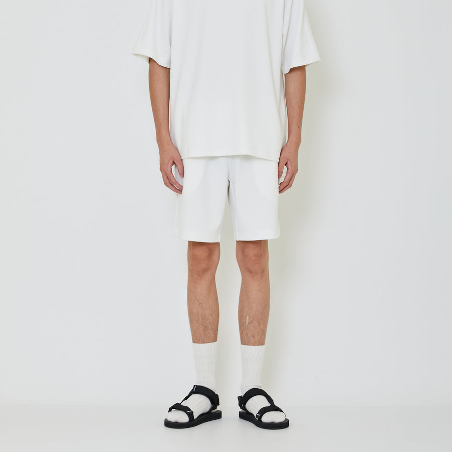 Men Pique Shorts - Off White - SM2403046A