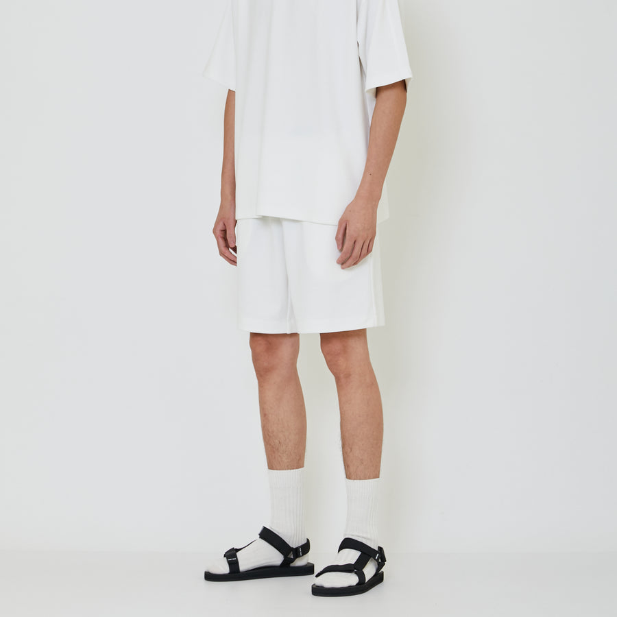 Men Pique Shorts - Off White - SM2403046A