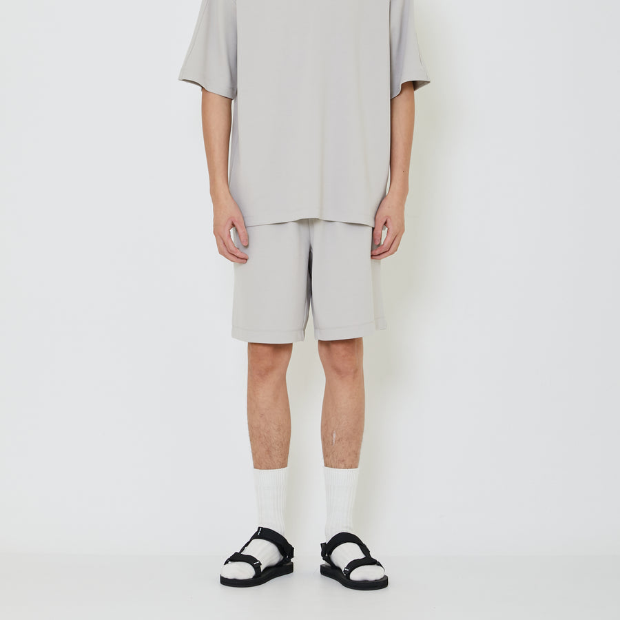 Men Pique Shorts - Light Grey - SM2403046B