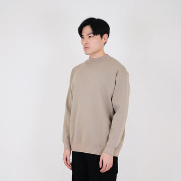 Men Oversized Sweater - Khaki - SM2403049A