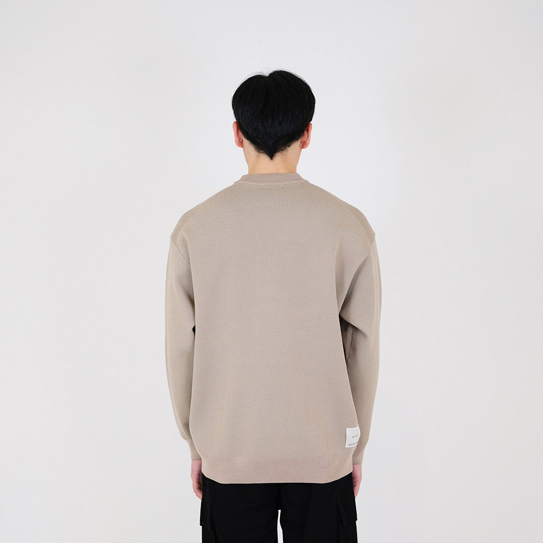 Men Oversized Sweater - Khaki - SM2403049A