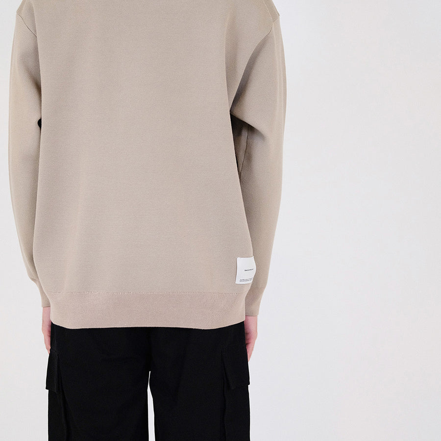 Men Oversized Sweater - Khaki - SM2403049A