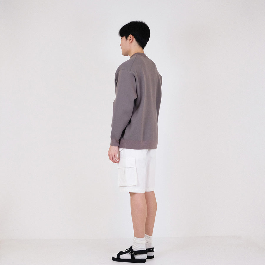 Men Oversized Sweater - Grey - SM2403049B