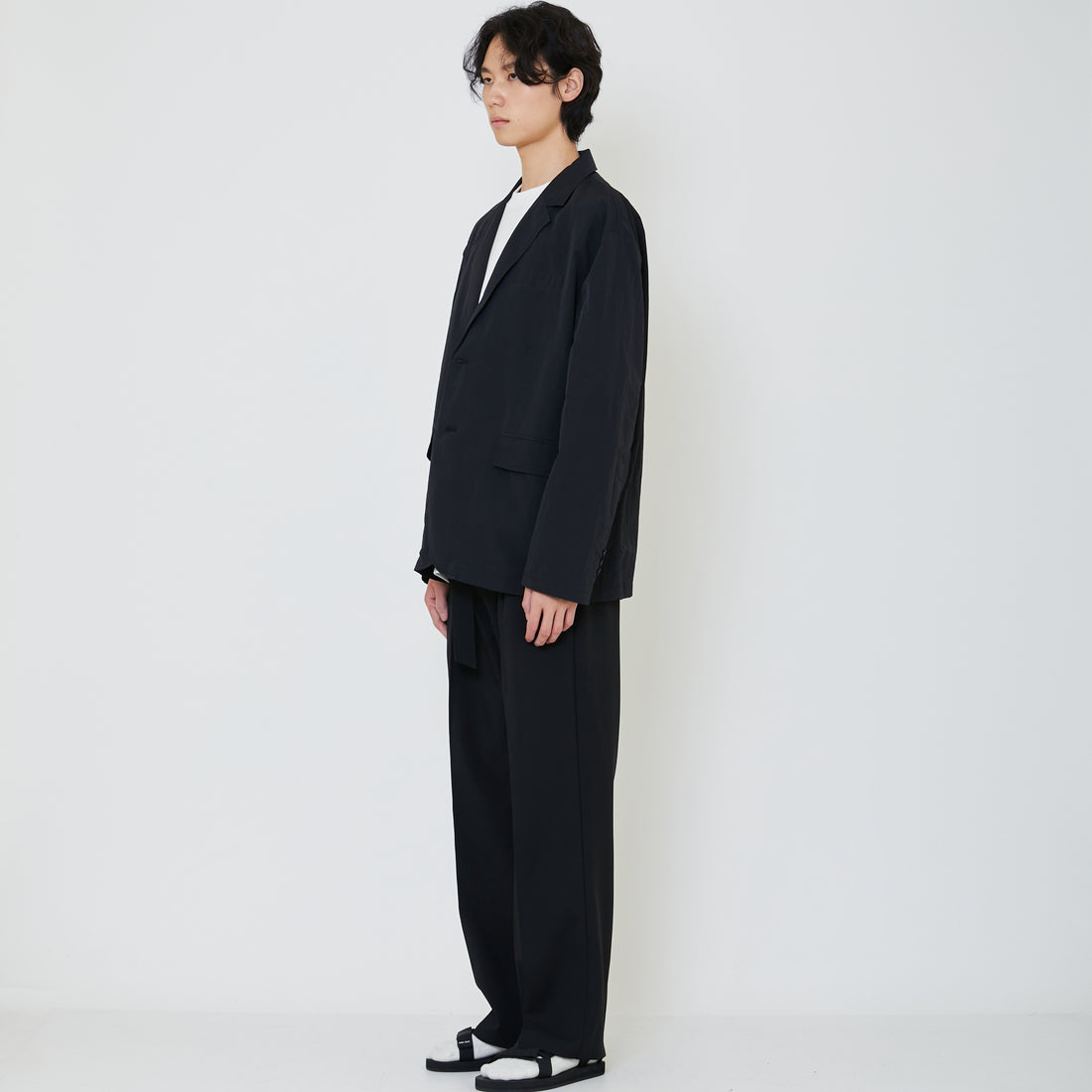 Men Nylon Blazer - Black - SM2403055B
