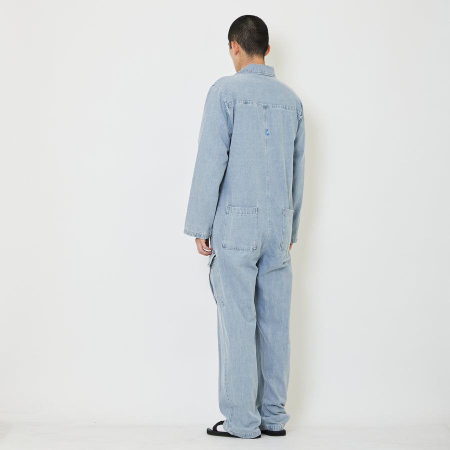 Men Denim Dungaree - Light Blue - SM2403057A