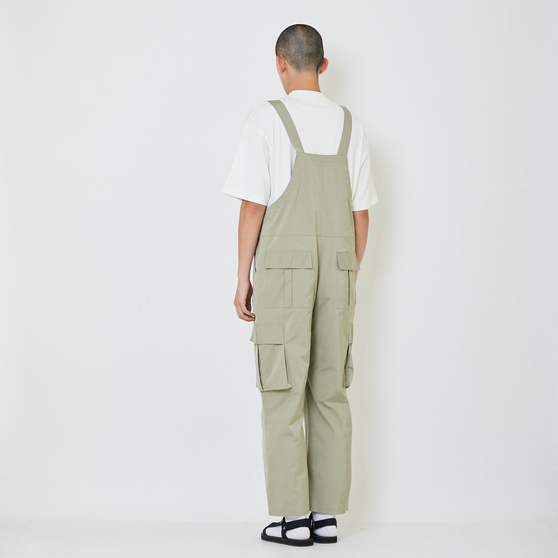 Men Nylon Dungaree - Light Green - SM2403058A