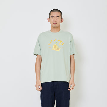 Men Graphic Tee - Light Green - SM2403070B