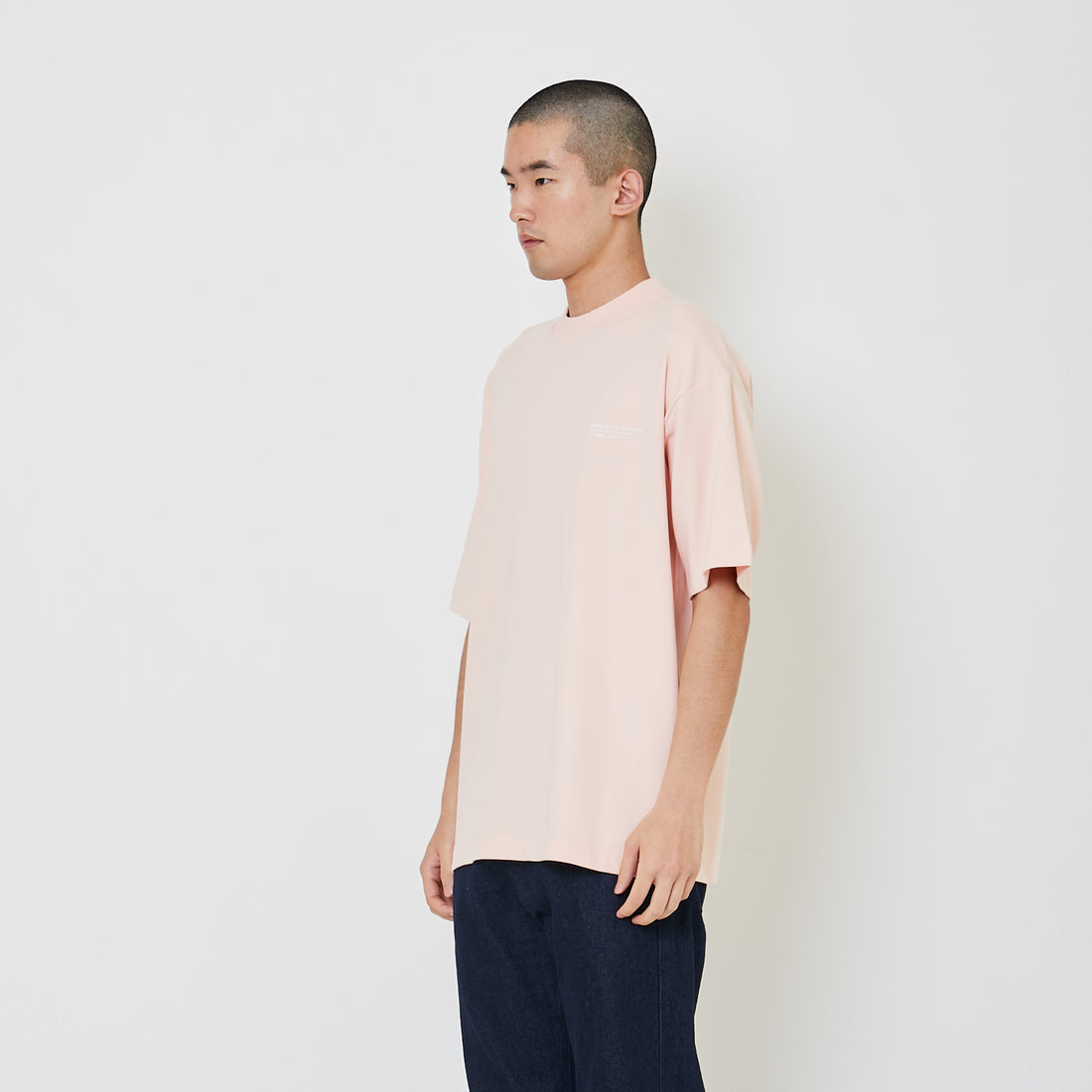Men Printed Oversized Tee - Light Pink - SM2405080B