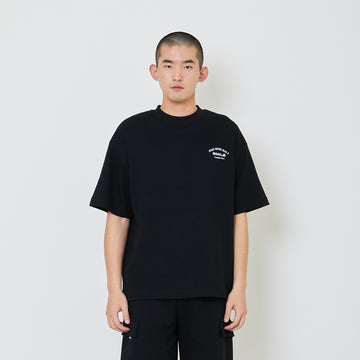 Men Embroidery Oversized Pique Top - Black - SM2405082C