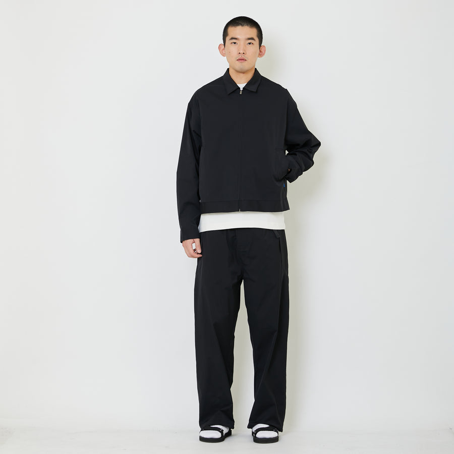 Men Oversized Nylon Shirt - Black - SM2405094B