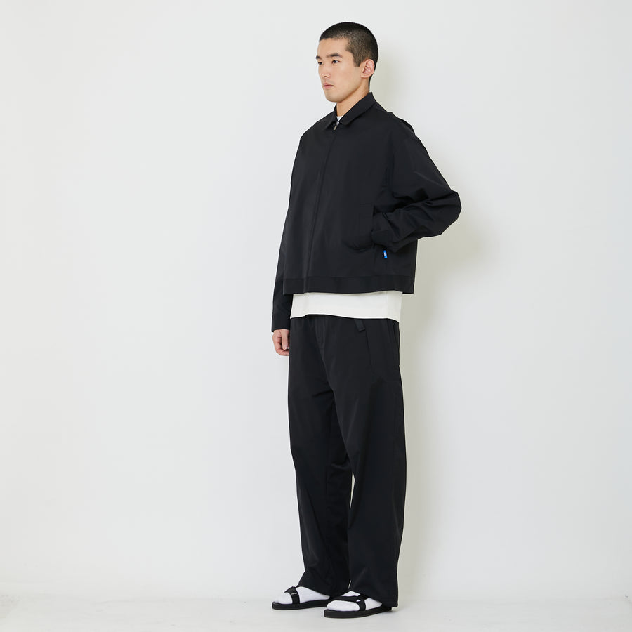 Men Oversized Nylon Shirt - Black - SM2405094B