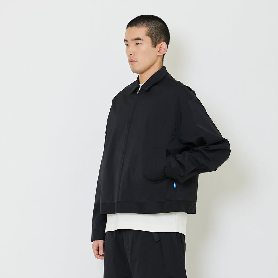 Men Oversized Nylon Shirt - Black - SM2405094B