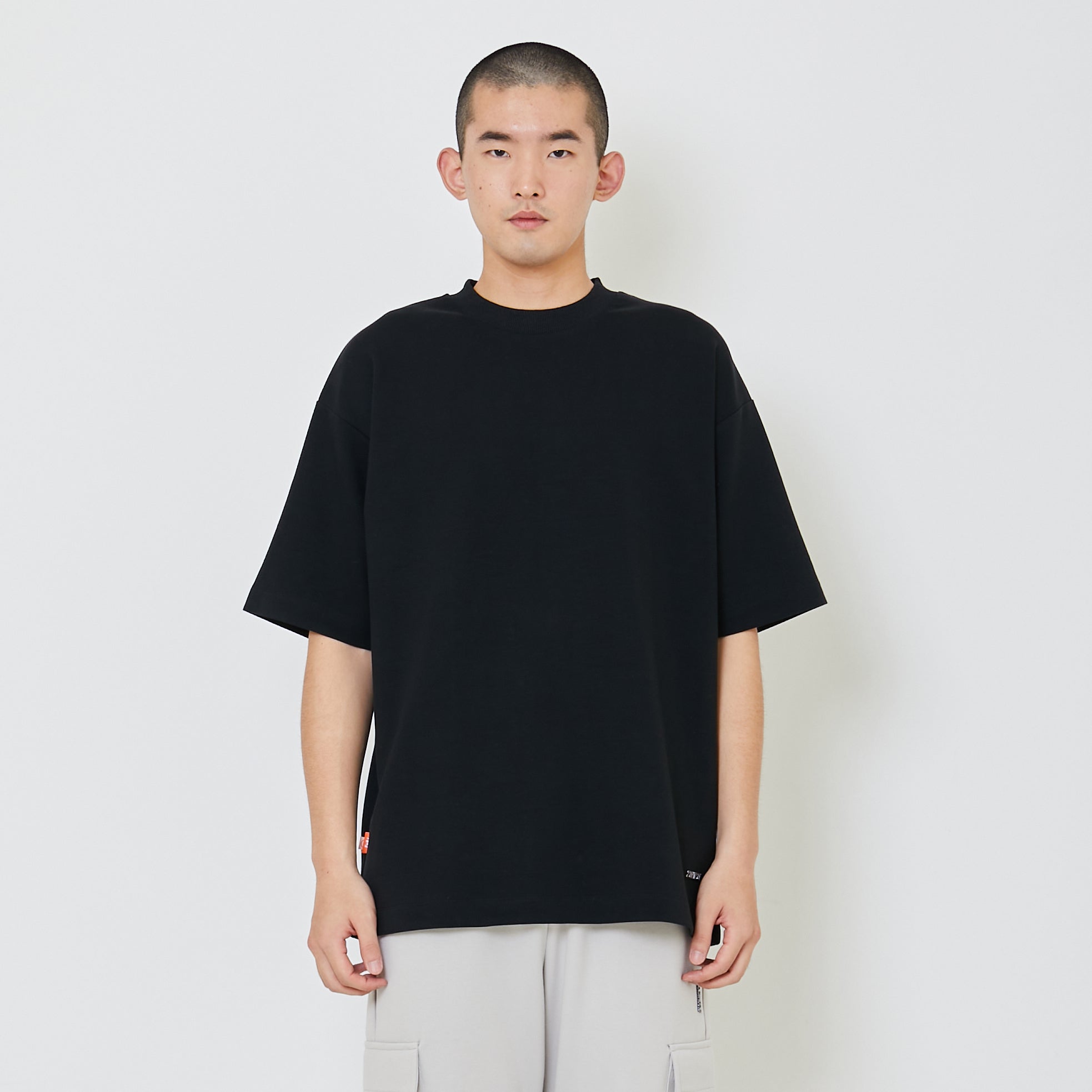 Men Oversized Pique Top - Khaki - SM2509153B