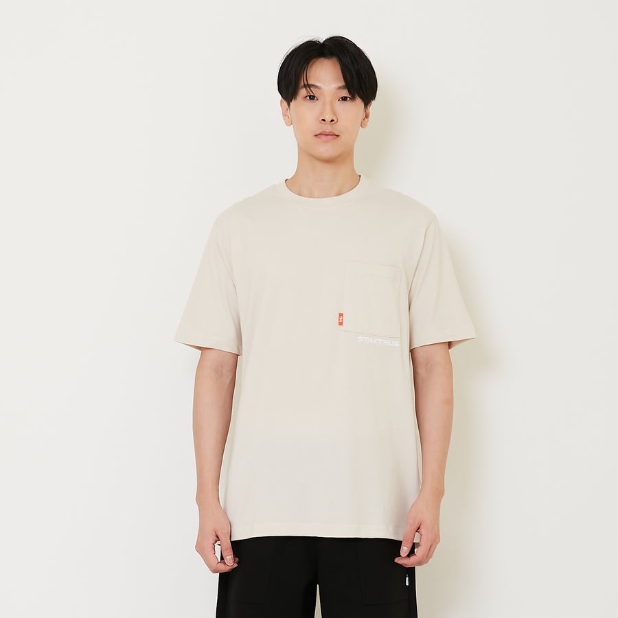 Men Graphic Tee - Sand - SM2407175A