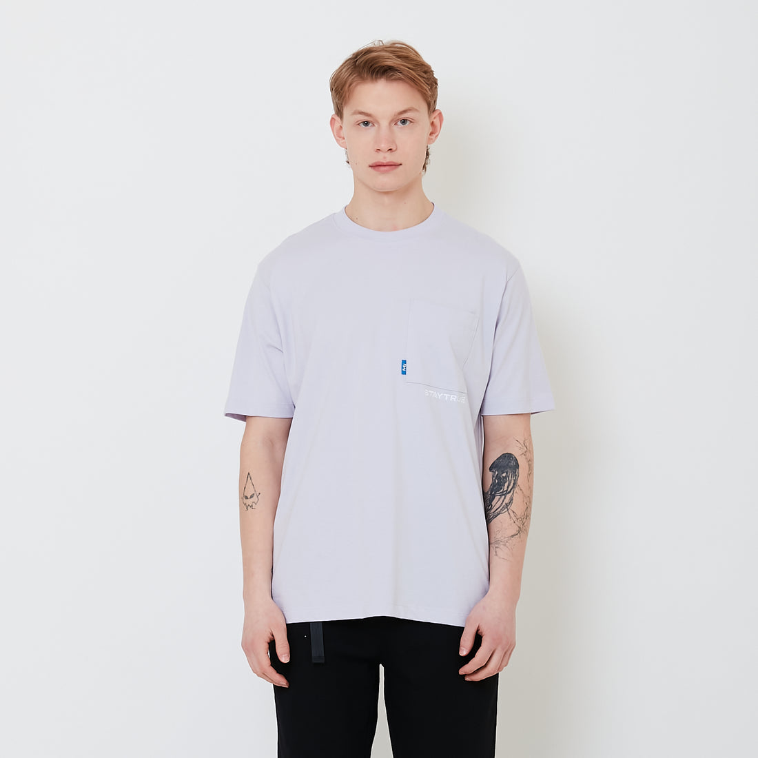 Men Graphic Tee - Purple - SM2407175C