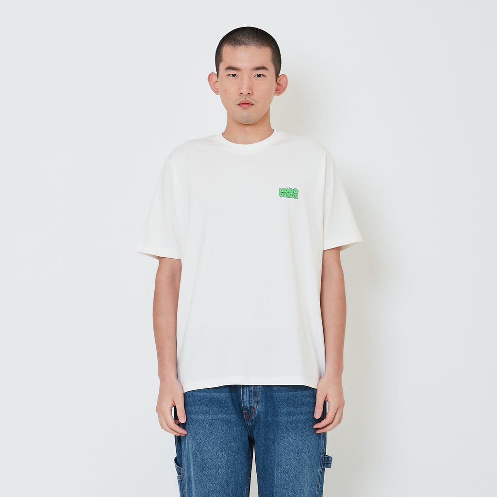 Men Graphic Tee - Off White - SM2407176A