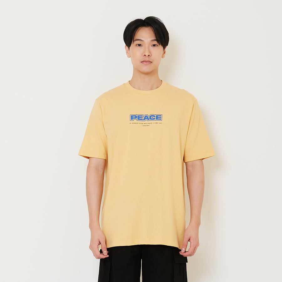 Men Graphic Tee - Yellow - SM2408177B