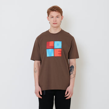 Men Graphic Tee - Brown - SM2408178C