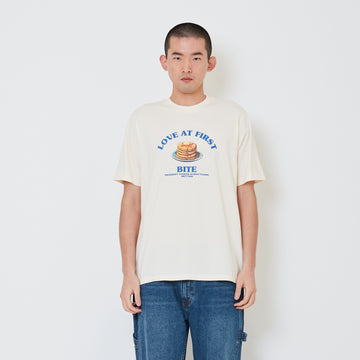 Men Graphic Tee - Cream - SM2409180A
